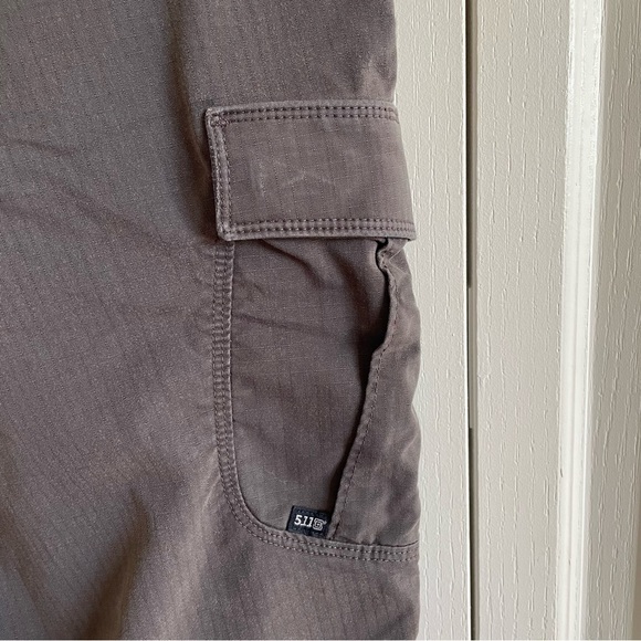 5.11 Tactical Stryke Pants Men's 40x30 Gray Flex-Tac Ripstop Cargo Straight Worn - Picture 10 of 16